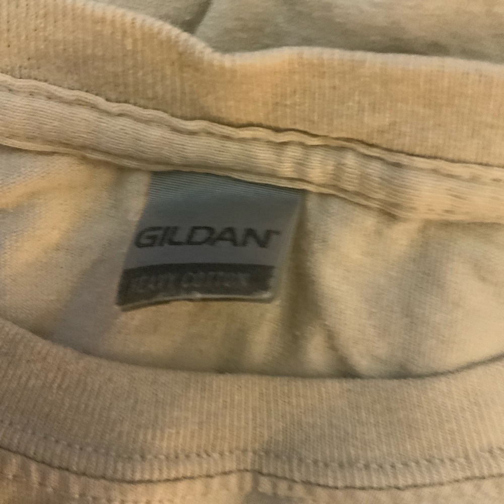 Gildan Light Tan Cotton Western Cropped T. Size M - Picture 5 of 5